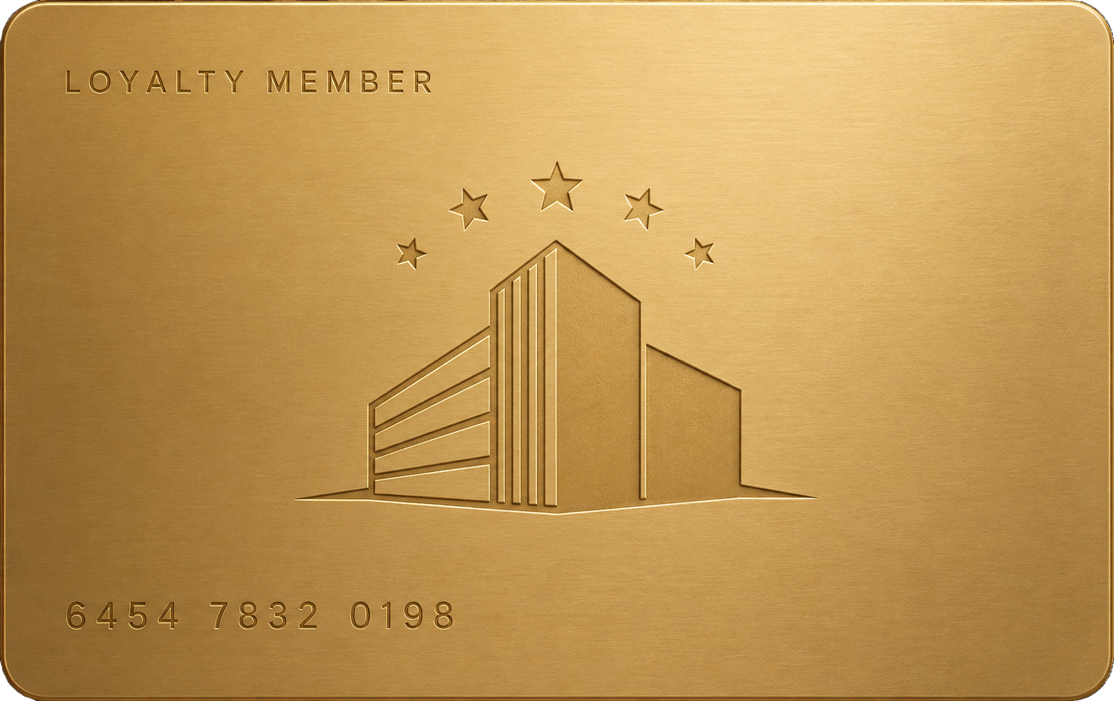 The Hosting Hotel gold loyalty membership card